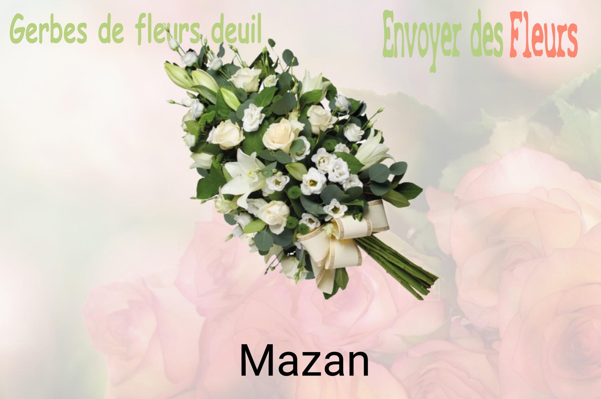 Gerbe de fleurs de deuil livrée à Mazan